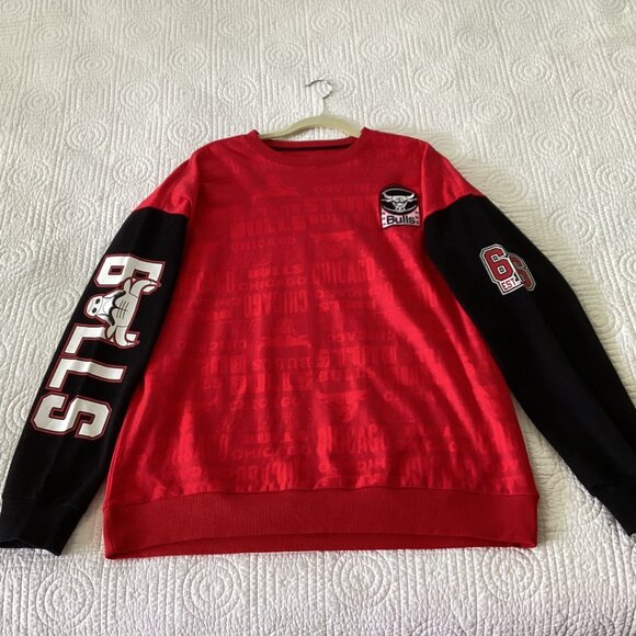 Chicago Bulls NBA Red/Black “Established 1966" Long Sleeve Sweatshirt Mens Size - Picture 6 of 13